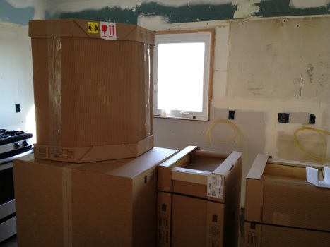 cabinets in boxes